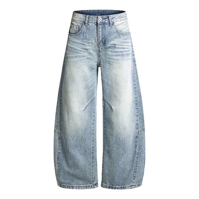 Vintage American-style washed retro curved jeans for men Size US 32 / EU 48 - 1 Thumbnail