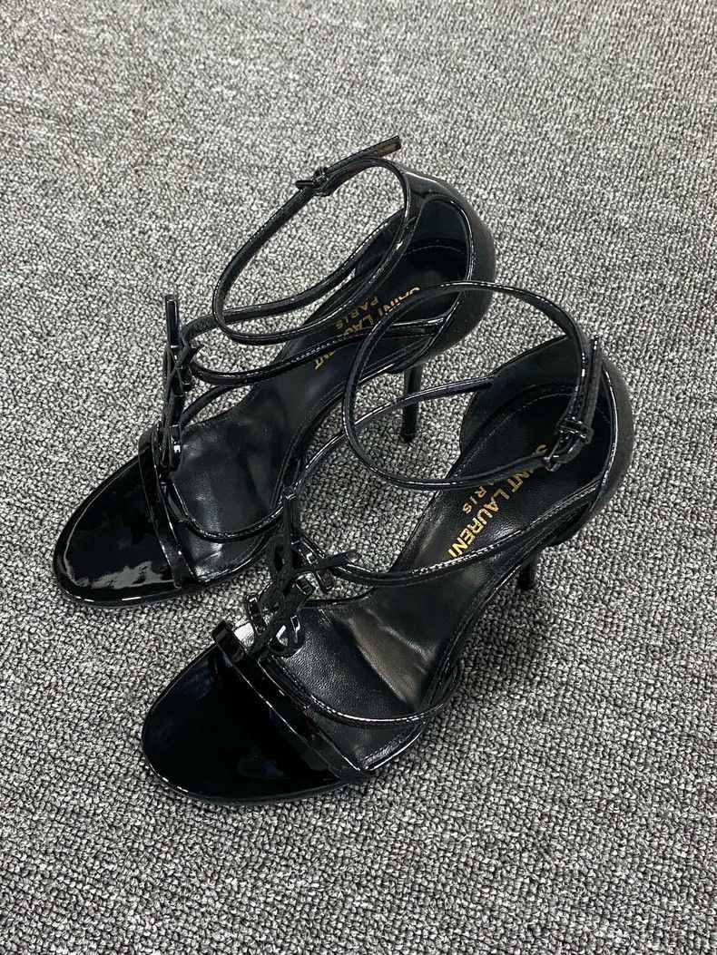 Saint Laurent Paris Saint Laurent Paris Black YSL metal logo heels 2505-Nextarr Size US 6.5 / IT 36.5 - 1 Thumbnail