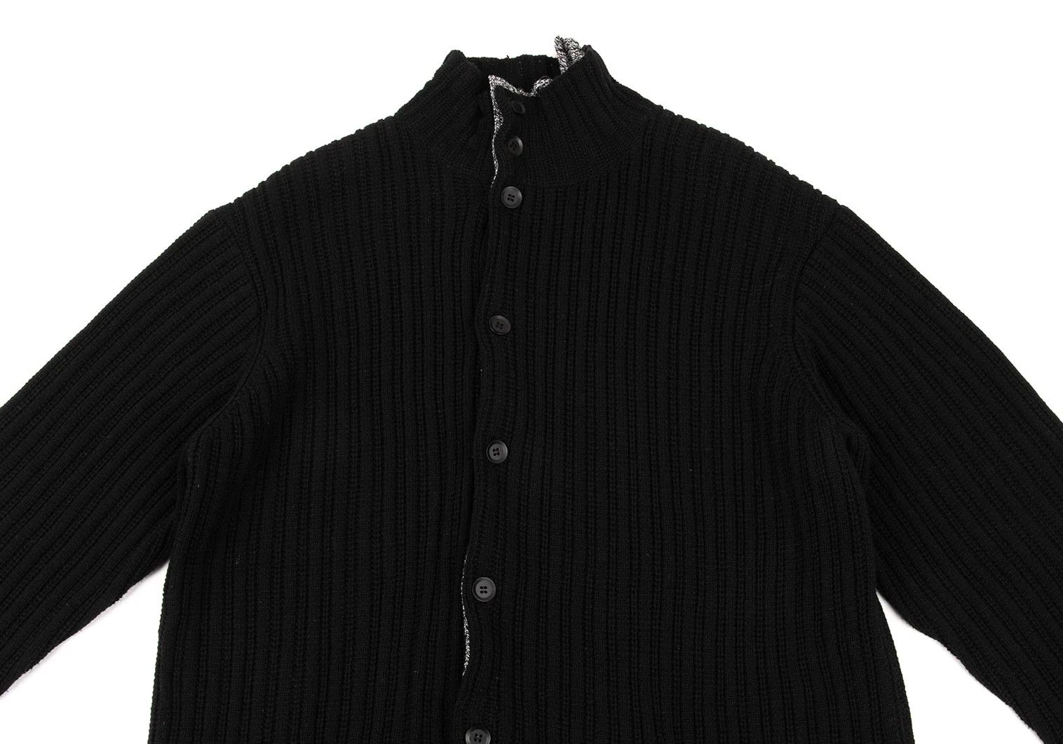 Yohji Yamamoto Yohji Yamamoto Half Layered Wool Knit Jacket Size US M / EU 48-50 / 2 - 3 Thumbnail