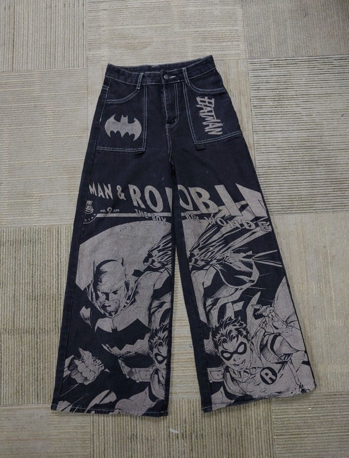 DC Comics × JNCO Vintage Batman And Robin Baggy Hiphop Size US 28 / EU 44 - 2 Thumbnail