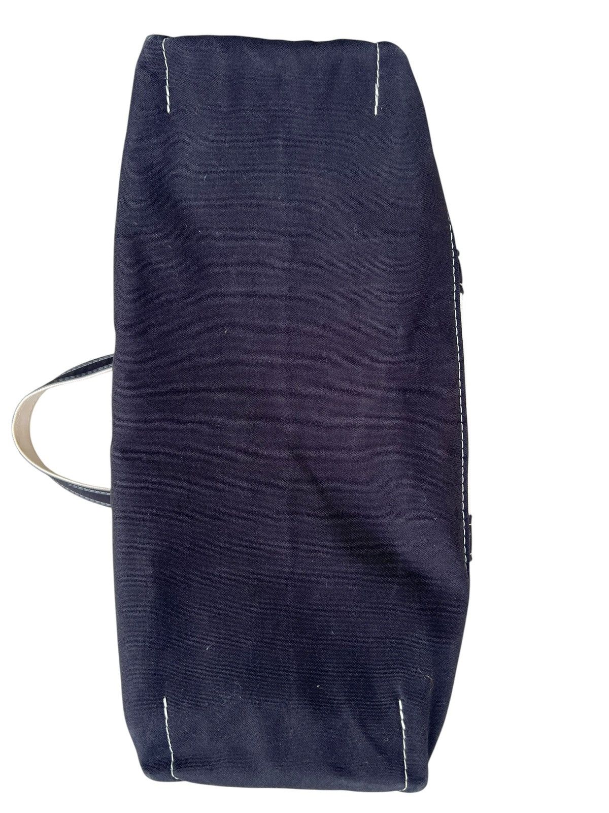 L.L. Bean 80s L.L. Bean Cotton Canvas White Black Big Tote Bag Size ONE SIZE - 11 Thumbnail