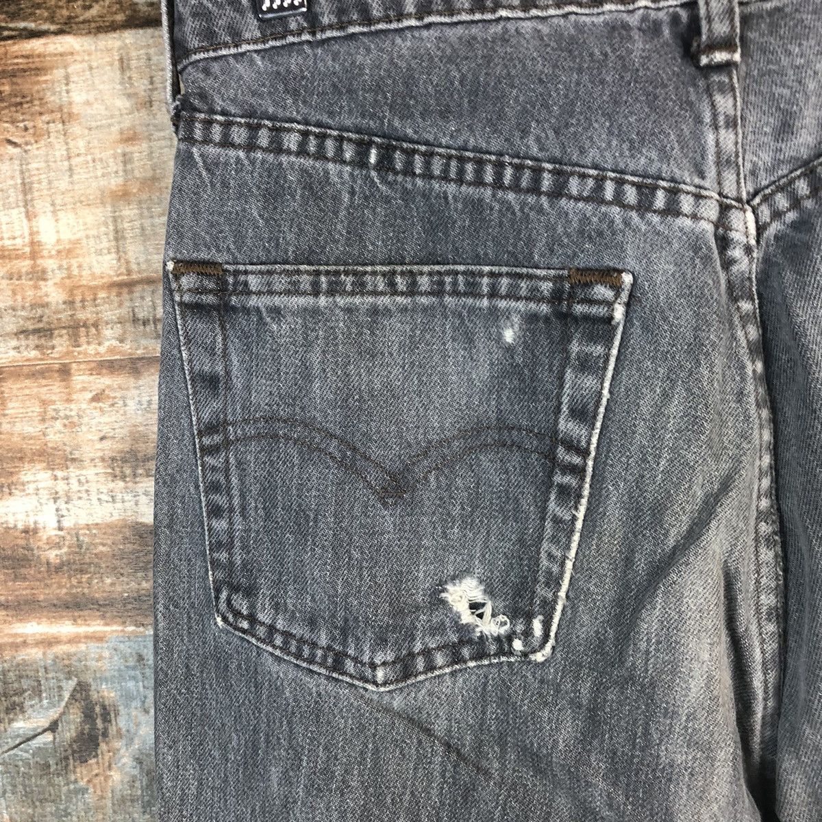 Levi's DLL Levis 503 vintage faded Gray Denim Pants #C284 Size US 30 / EU 46 - 15 Thumbnail
