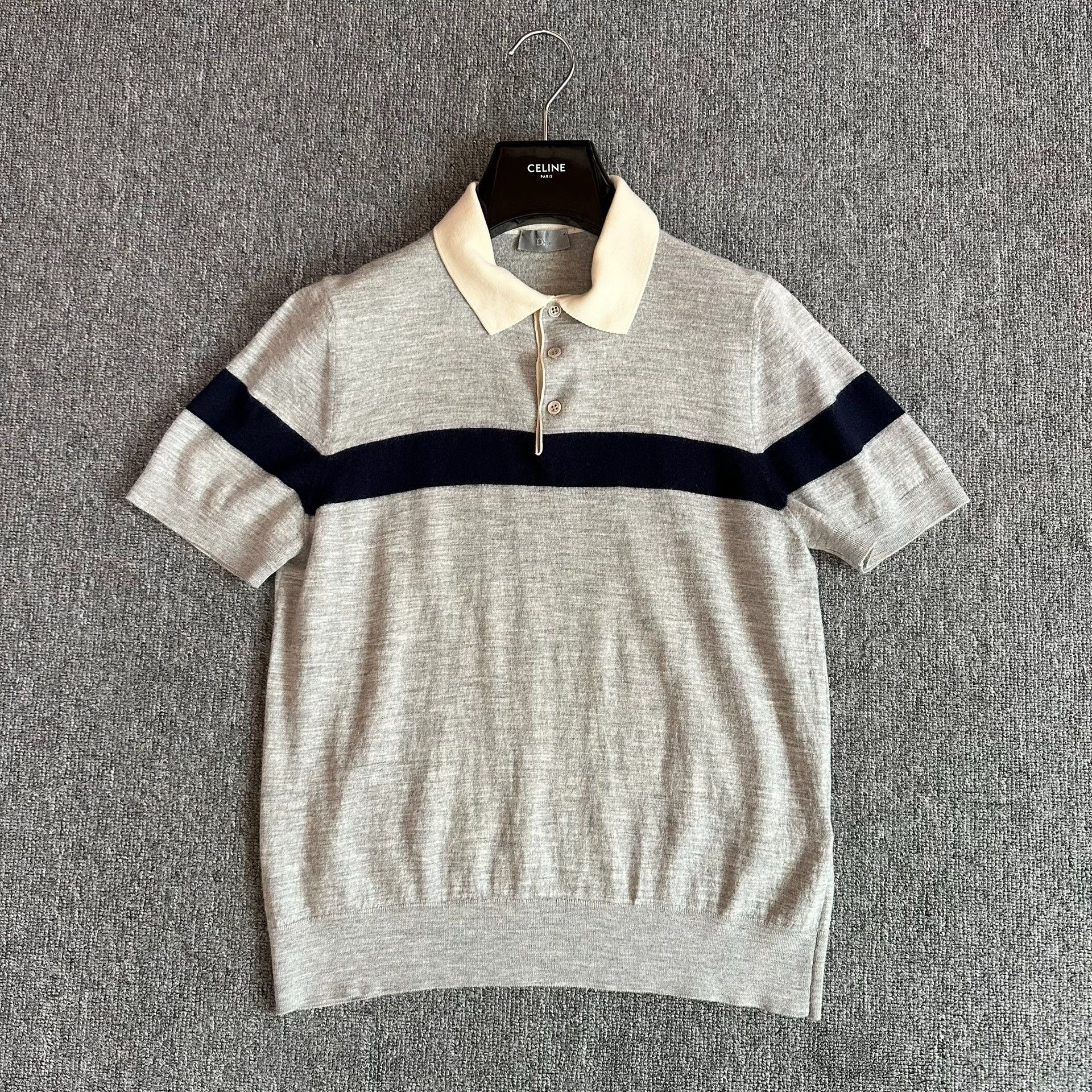 Dior dior color-block wool short sleeve polo Size US L / EU 52-54 / 3 - 1 Thumbnail
