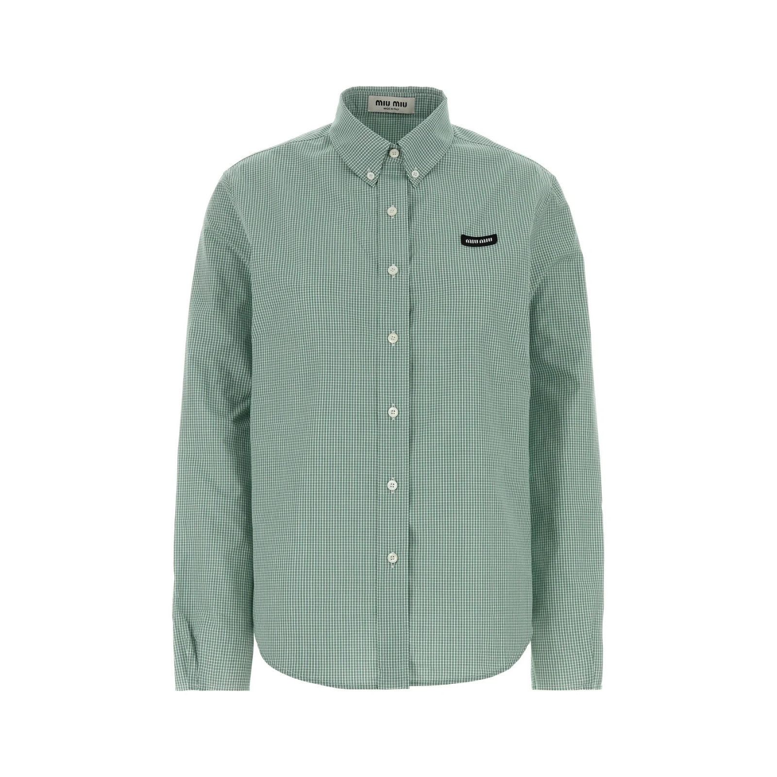 MIU MIU Embroidered Poplin Shirt New & Authentic (Women's si