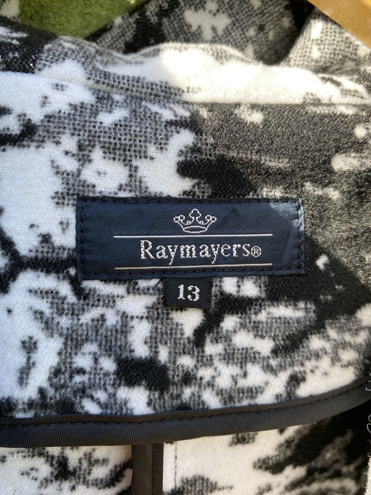 Japanese Brand Raymayers Fabric From ITALY Monochrome Jacket Zip Hoodie Size US M / EU 48-50 / 2 - 9 Thumbnail