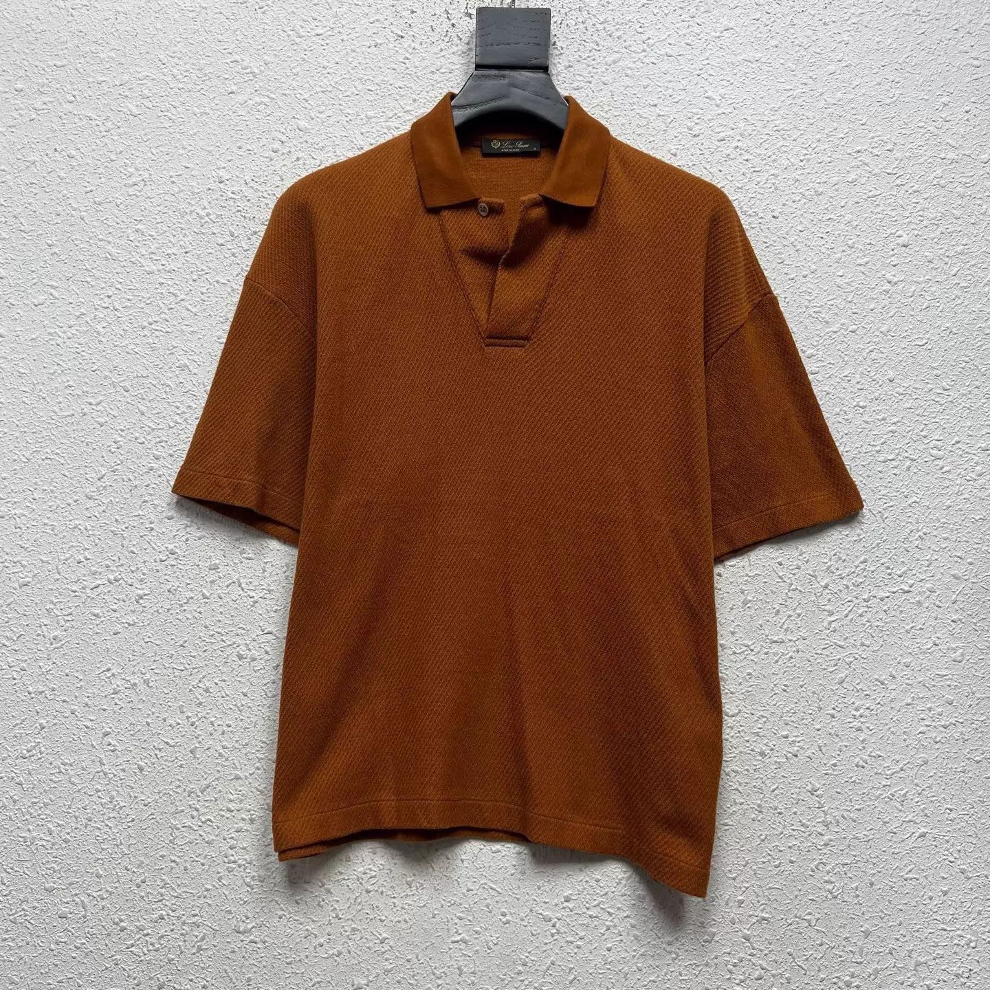 Loro Piana Brown Short-Sleeve Polo Shirt Size US S / EU 44-46 / 1 - 1 Thumbnail
