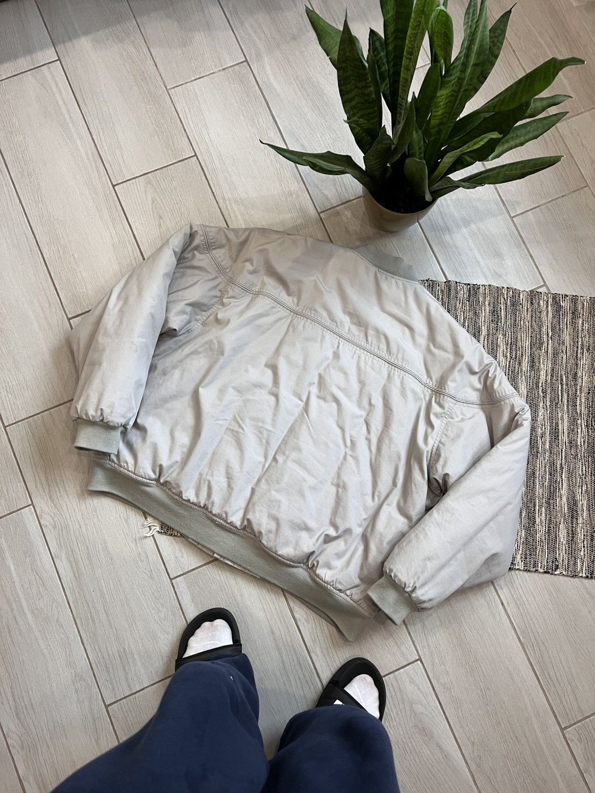 Alpha Industries × Vintage Vintage Bomber Jacket Grey Oversize Falls Creek minimalistic Size US XXL / EU 58 / 5 - 10 Thumbnail