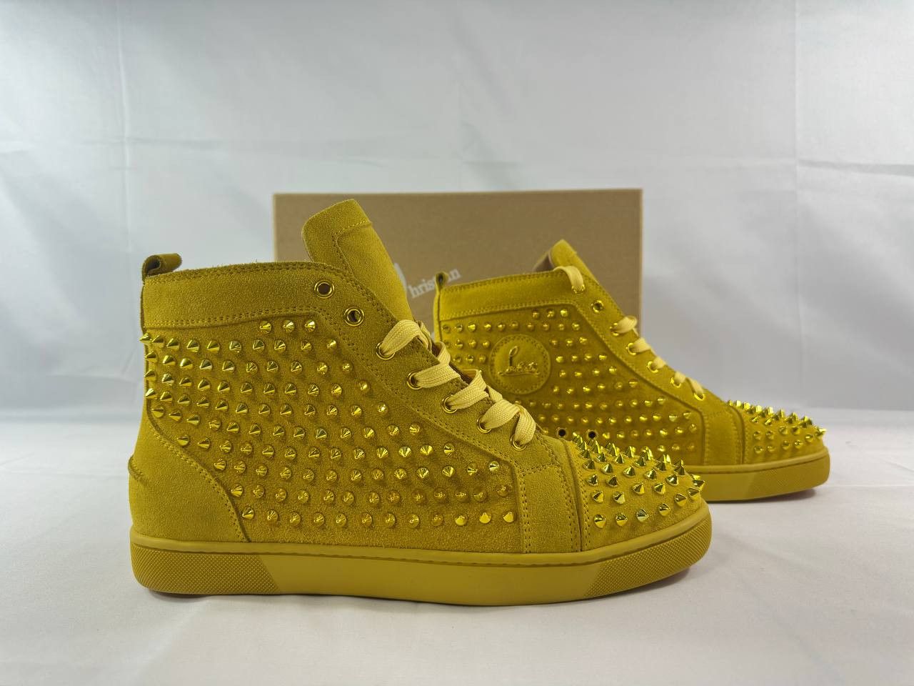 Christian Louboutin Christian Louboutin Louis Orlato Spikes Flat Sneakers Suede Size US 11 / EU 44 - 1 Thumbnail