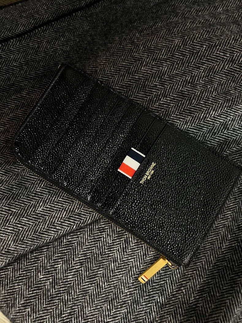 Thom Browne Thom Browne Leather Card Holder Size ONE SIZE - 1 Thumbnail