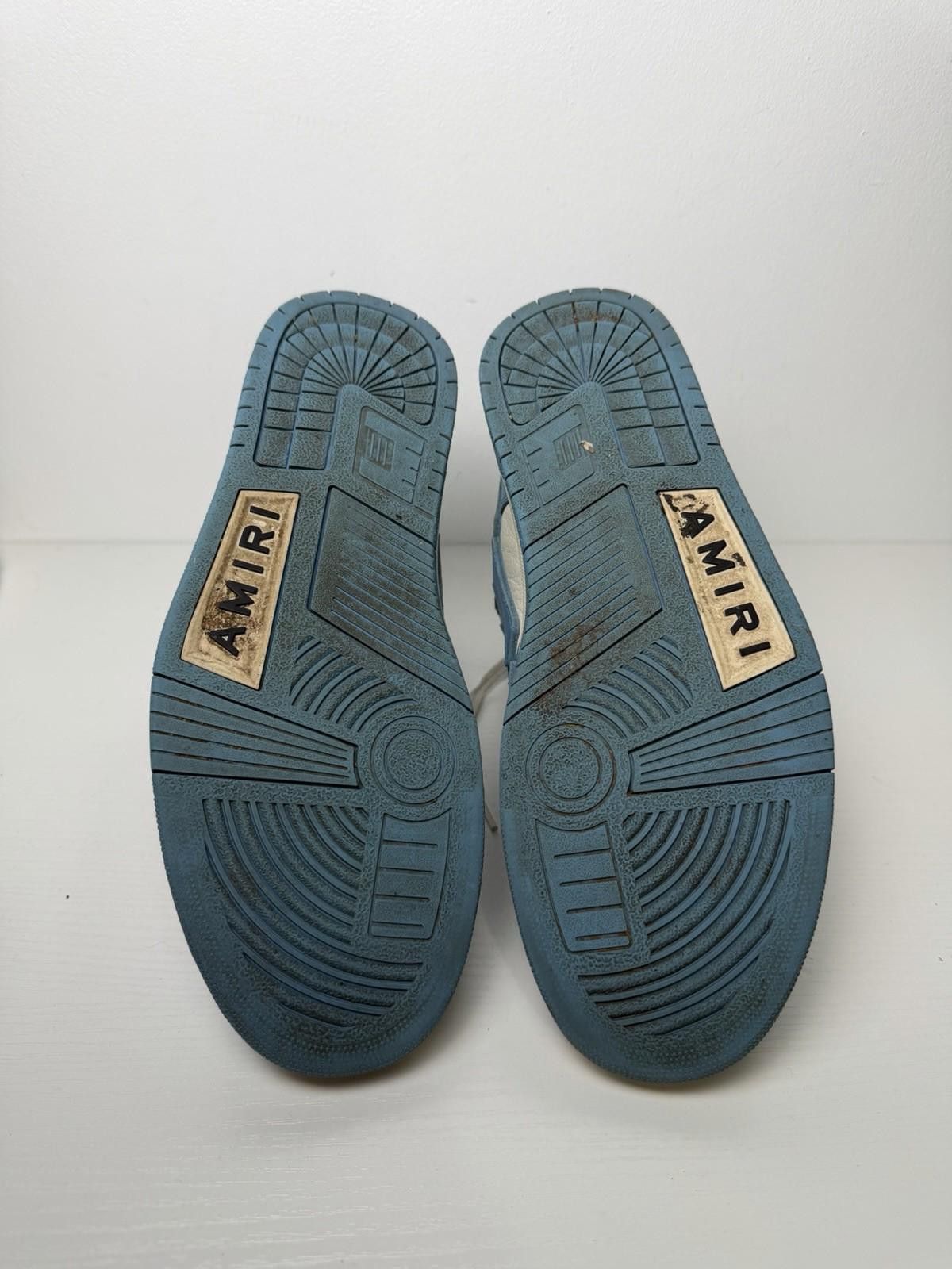 Amiri Amiri Leather High Top Sneakers Blue White Sz 11 EU 44 Italy Size US 11 / EU 44 - 7 Thumbnail