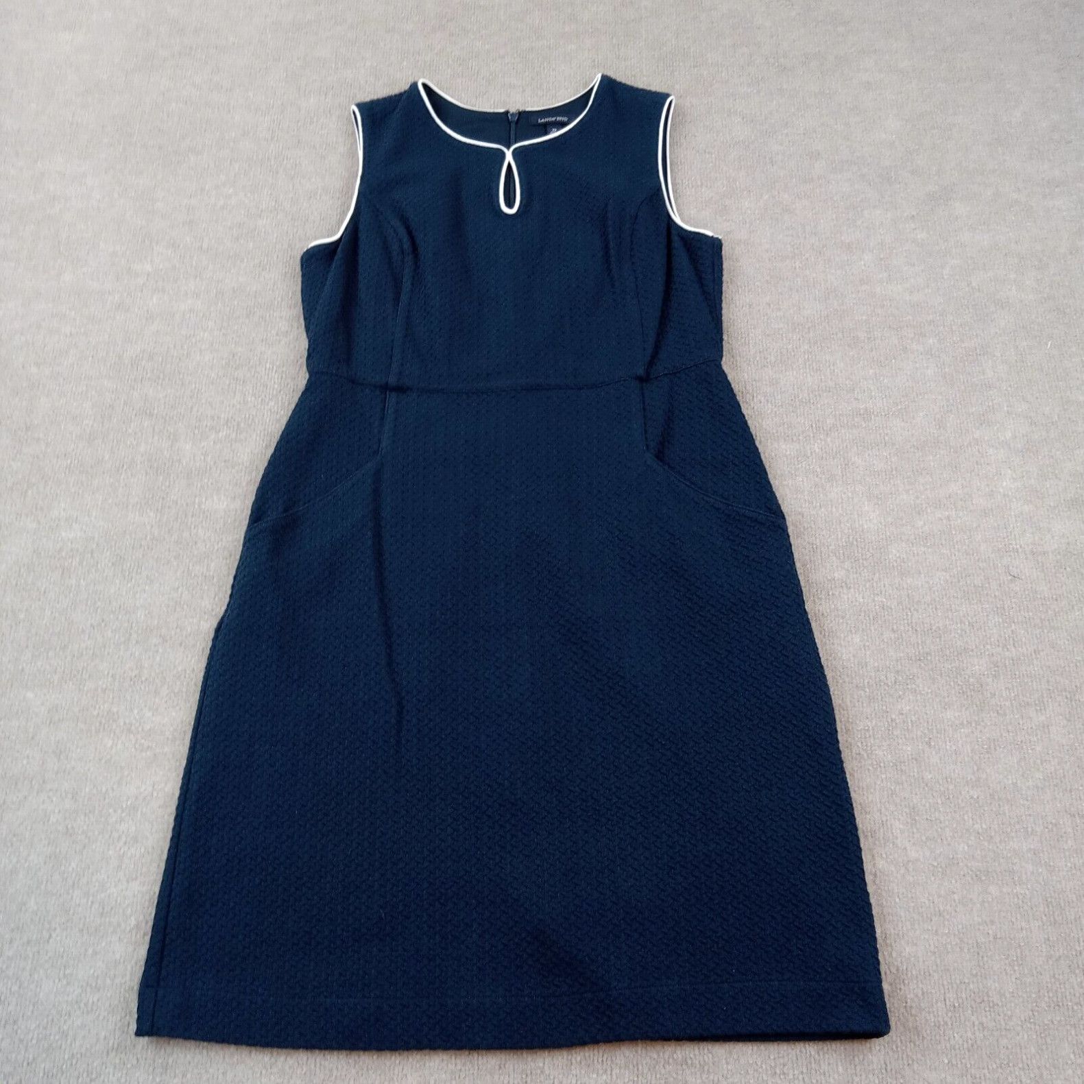 Vintage Lands Ends Dress Women Size 12 Blue Shift Short Sleeve Stretch Casual Size XL / US 12-14 / IT 48-50 - 1 Preview