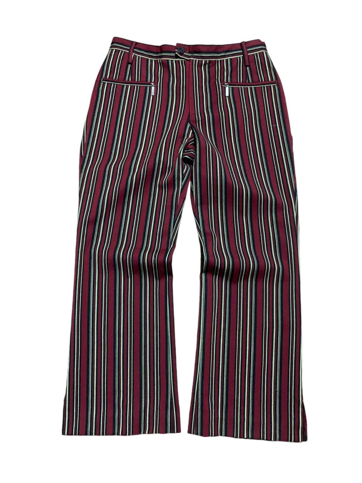 Marithe + Francois Girbaud Vintage Marithe Francois Girbaud striped flare pants Size 30" / US 8 / IT 44 - 2 Thumbnail