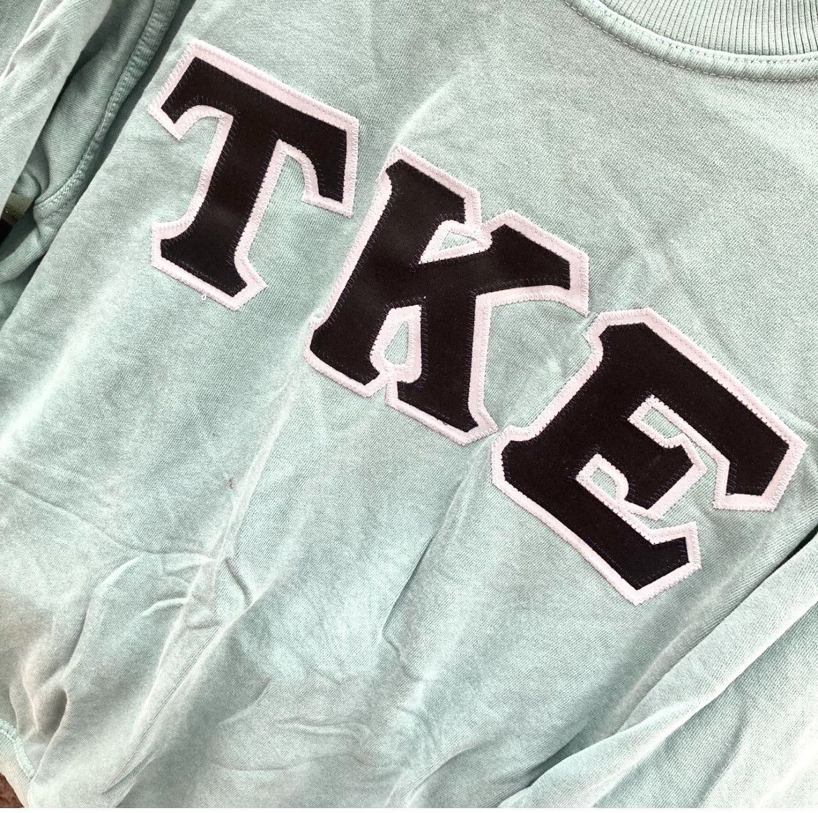 Comfort Colors TKE Frat Crewneck Sweatshirt Mint Green Size L Stitched Size US L / EU 52-54 / 3 - 4 Thumbnail