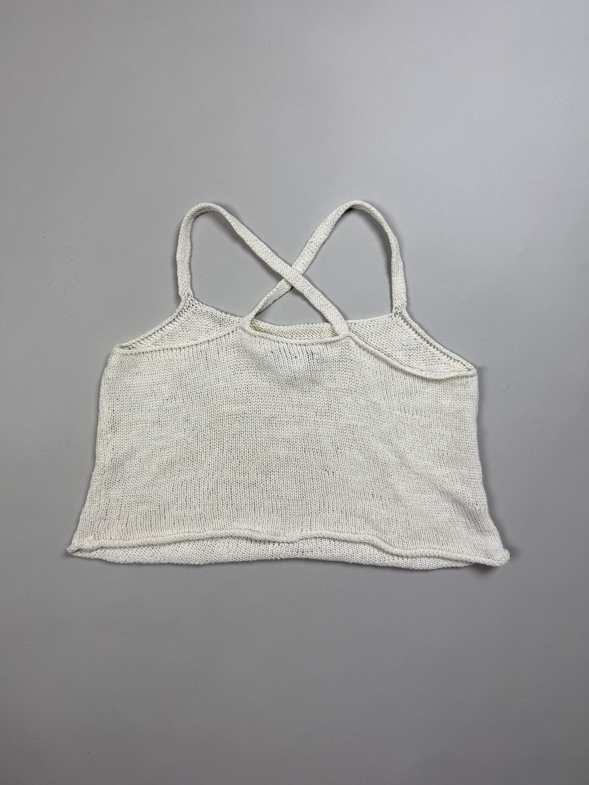 Sarah Pacini Sarah Pacini Y2K AvantGarde Cropped Knit Sleeveless Tank Top Size ONE SIZE - 8 Thumbnail