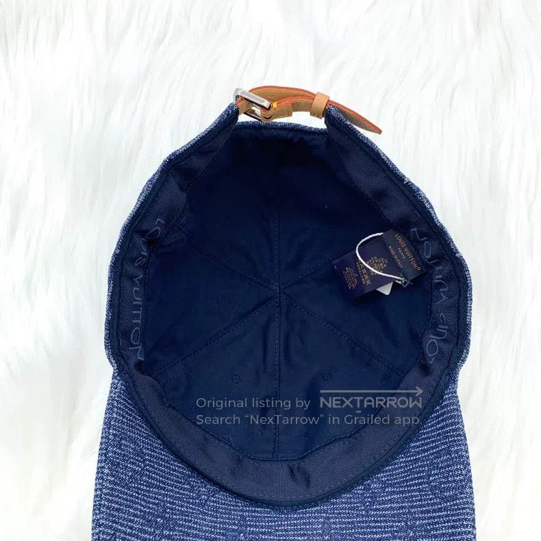 Louis Vuitton Louis Vuitton Navy blue logo full print cotton casual cap Size ONE SIZE - 6 Thumbnail