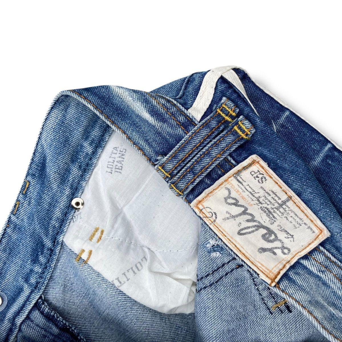 Hysteric Glamour 🇯🇵 YOSHITOMO NARA LOLITA WASHED DISTRESSED DENIM PANTS Size 32" / US 10 / IT 46 - 14 Thumbnail