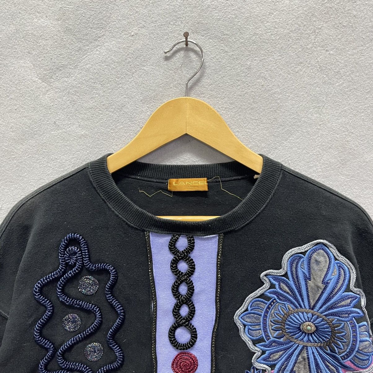 Lancel Vintage LANCEL Abstract Patchwork Sweatshirt (1990s) Size US L / EU 52-54 / 3 - 2 Thumbnail