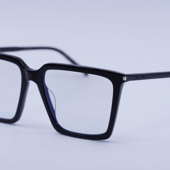 Saint Laurent Paris Saint Laurent SL474 006 Sunglasses Shiny Black Square Frame Size ONE SIZE - 9 Thumbnail