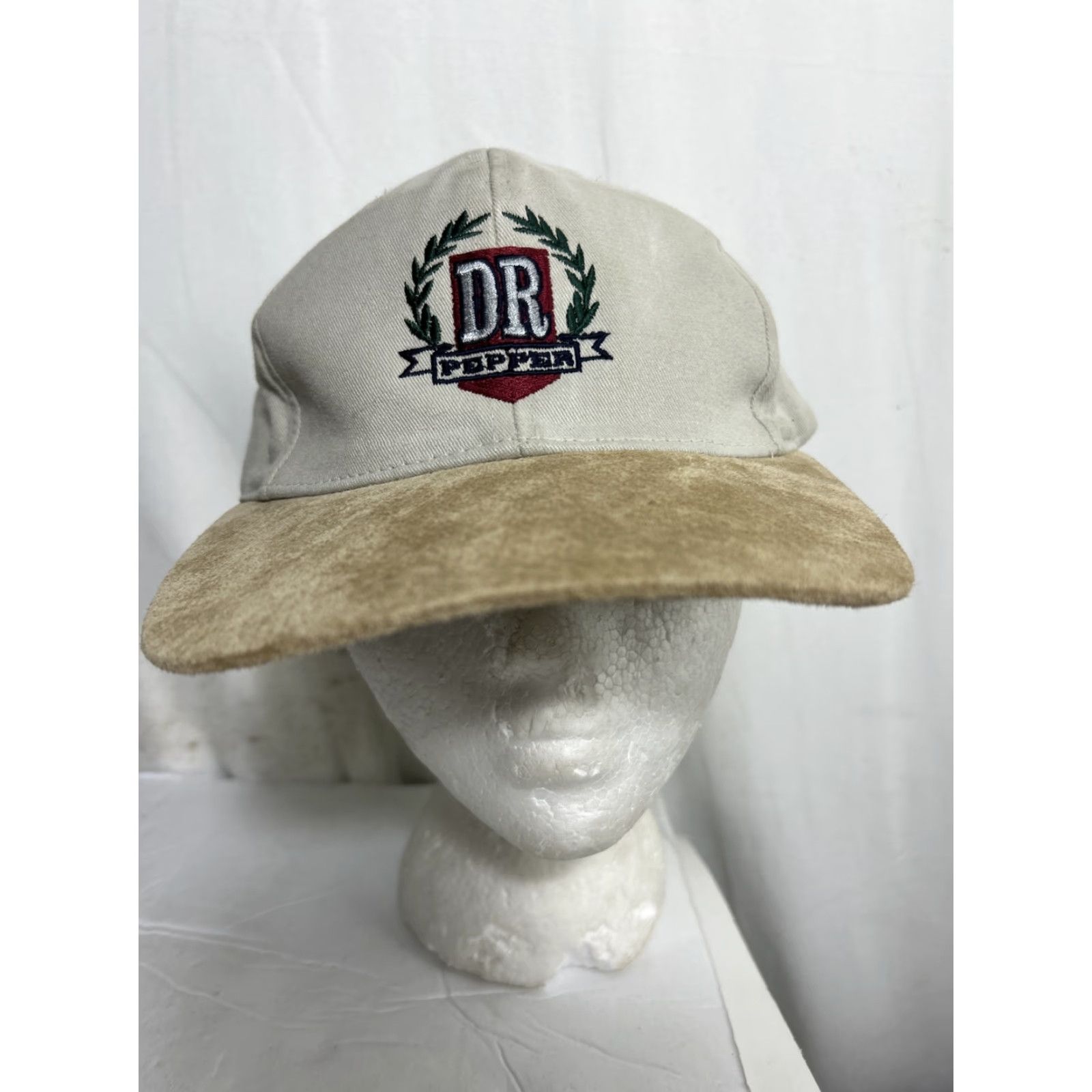 Vintage **Gear Bill Dr Pepper Strap Back Beige Hat** User: Gear Bill Dr Pepper Strap Back Beige Hat Size ONE SIZE - 2 Thumbnail