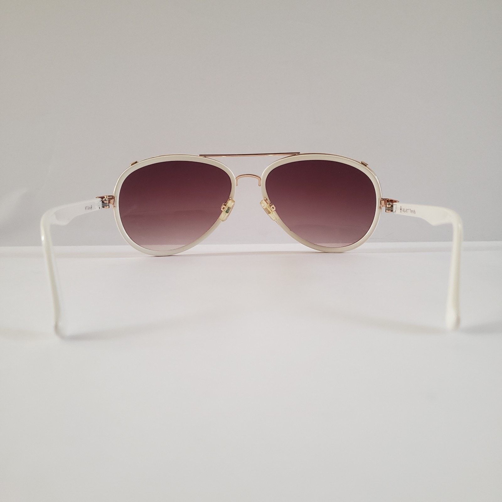 Velvet Velvet Trends Unisex Sunglasses WT Gloria WhiteAviator #A47S Size 26 - 4 Thumbnail