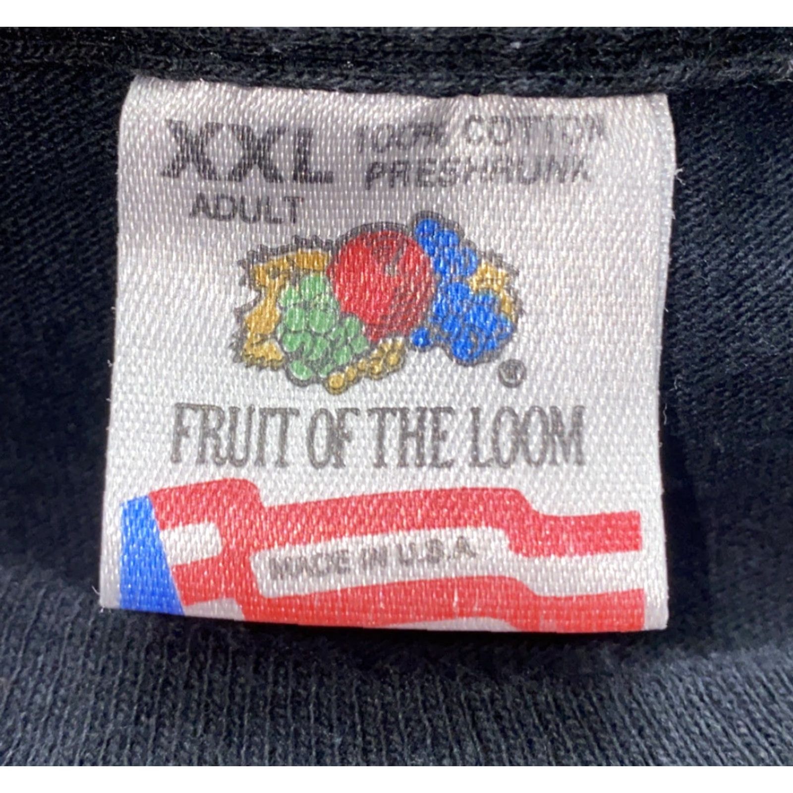 Fruit Of The Loom Fruit of the Loom T-Shirt Mens 2XL Black Short Sleeve USA Made Duluth MN Regular Cotton Shirt Mens Size US XXL / EU 58 / 5 - 5 Thumbnail