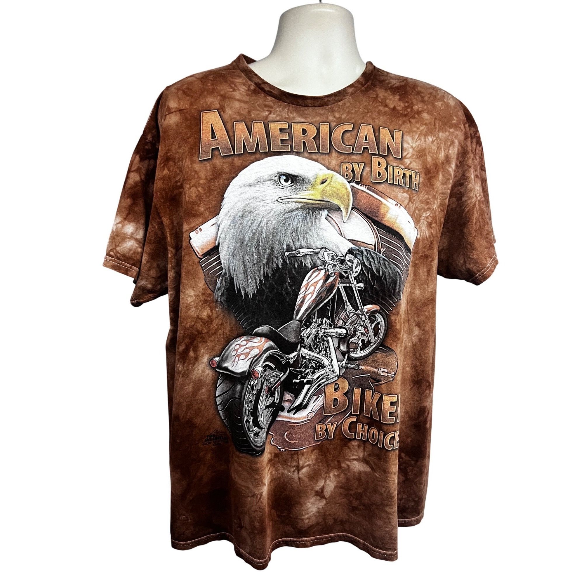 The Mountain The Mountain 3D Mens Eagle Brown Tie Dye Graphic T-Shirt XL Size US XL / EU 56 / 4 - 1 Thumbnail