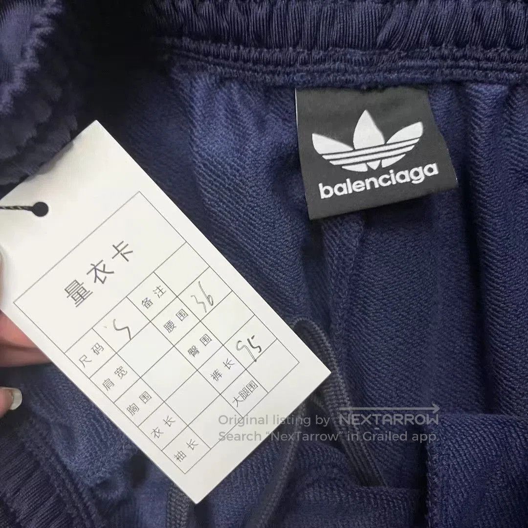 Balenciaga adidas Navy Side Stripe Casual Pants.