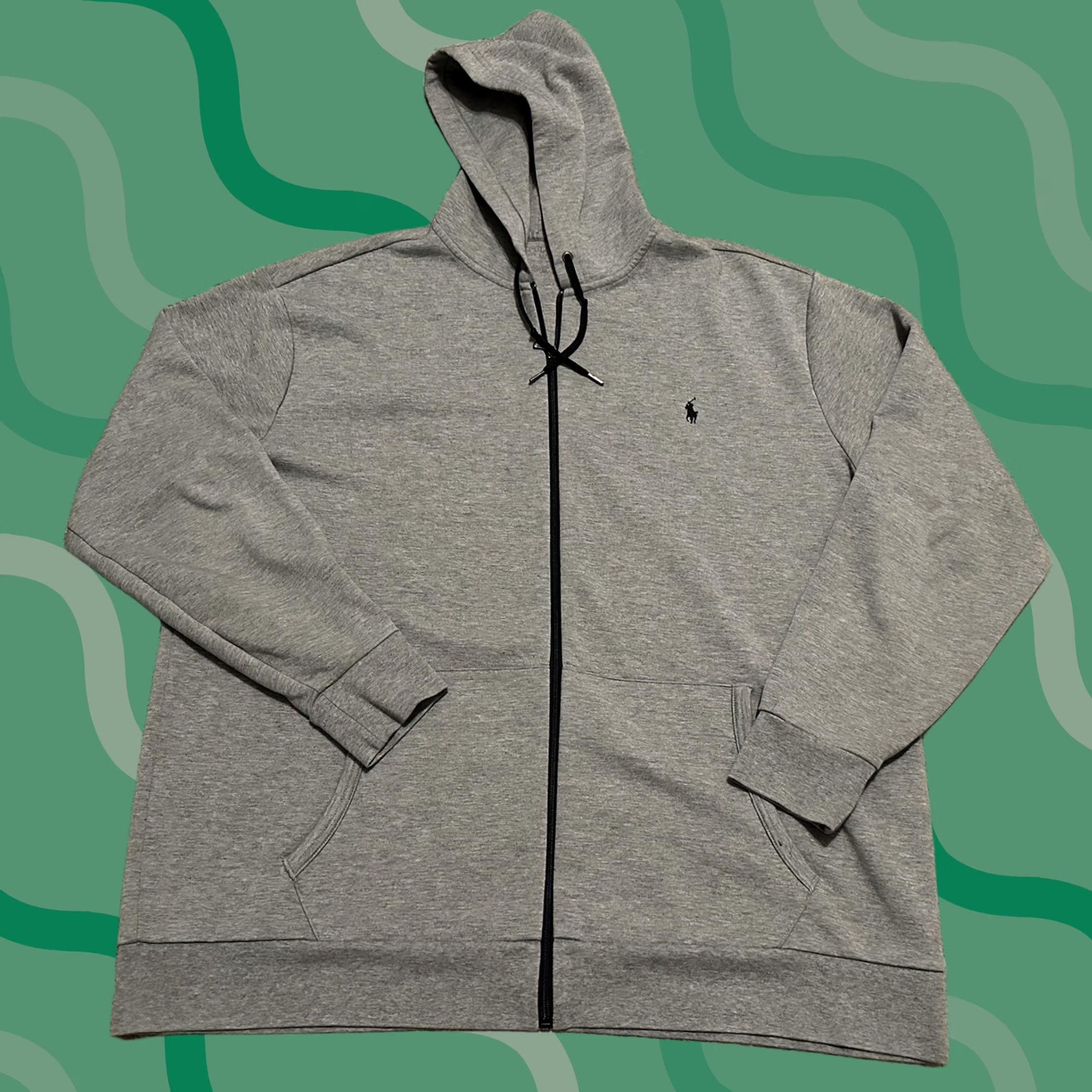 Polo Ralph Lauren Polo Ralph Lauren Hoodie Mens 2XL Full Zip Gray Embroidered Logo Pony Hooded Pockets Size US XXL / EU 58 / 5 - 1 Thumbnail