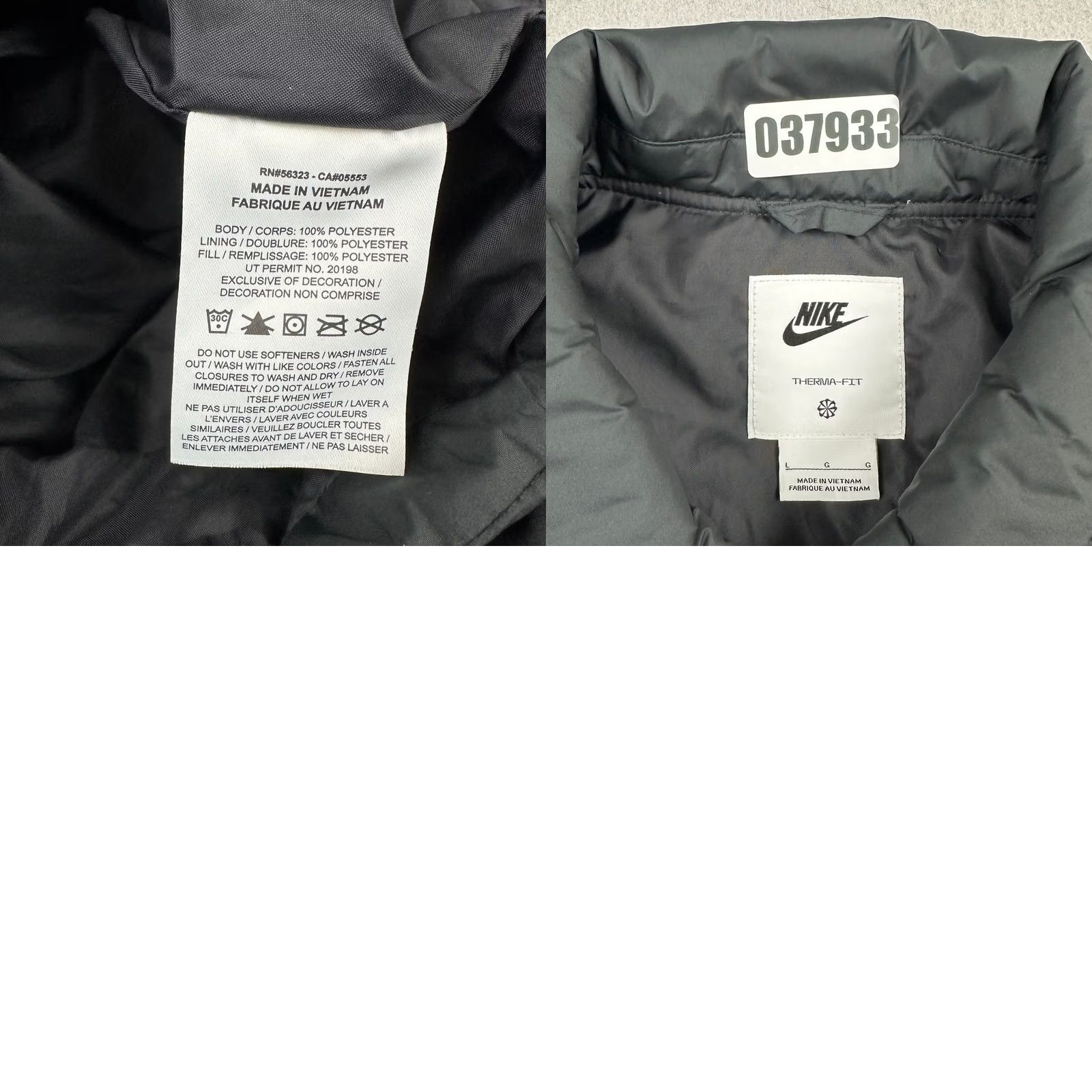 Nike Nike Jacket Men L Black Quilted Puffer Snap Insulated Therma Fit Size US L / EU 52-54 / 3 - 8 Thumbnail