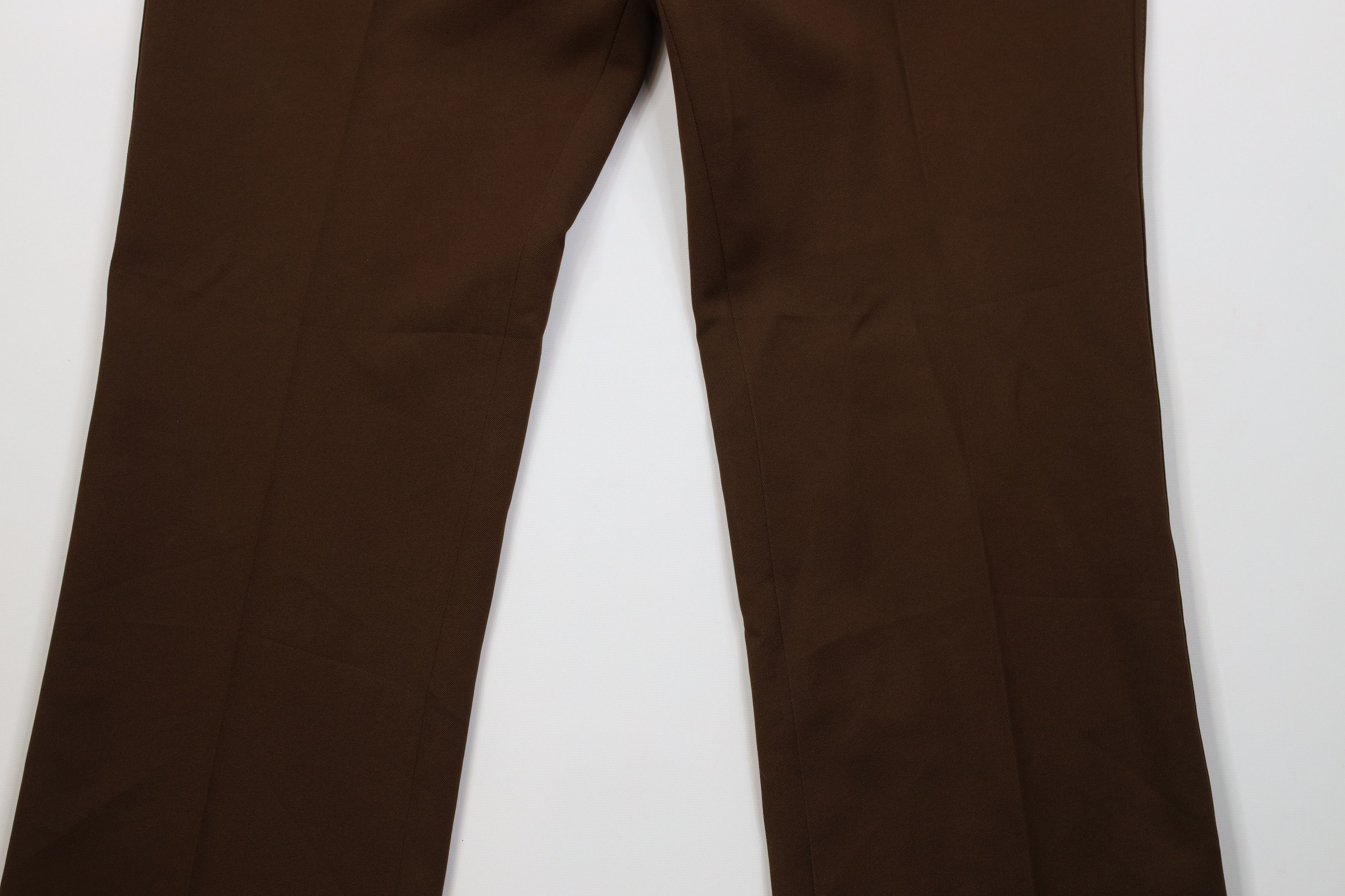 Vintage Vintage 70s Streetwear Flared Wide Leg Chino Pants USA Brown Size US 34 / EU 50 - 3 Thumbnail