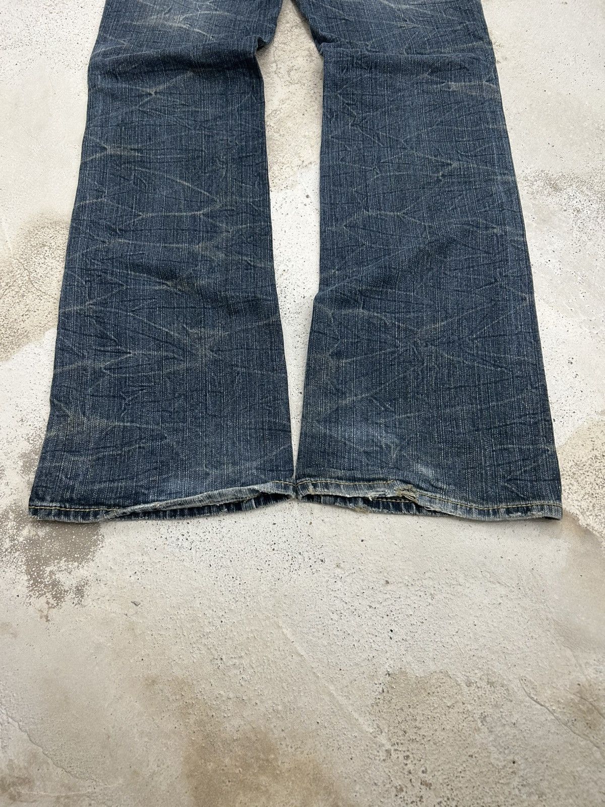 Hysteric Glamour × If Six Was Nine × Japanese Brand Flare Colza Japan Clawn Marks Fade Washed Heavy Whiskered Size US 30 / EU 46 - 12 Thumbnail