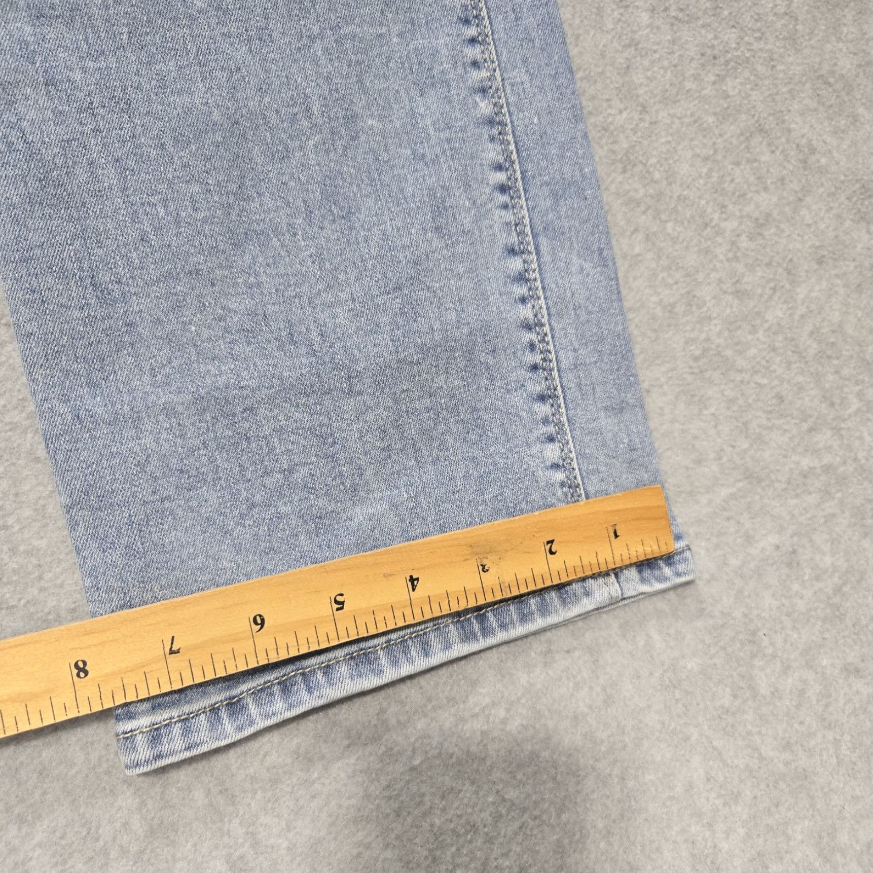 Hudson Hudson Jeans Womens 12 Blue Icy Blue Straight Leg Denim Stretch Classic Pockets Jeans Size 34" / US 12 / IT 48 - 7 Thumbnail