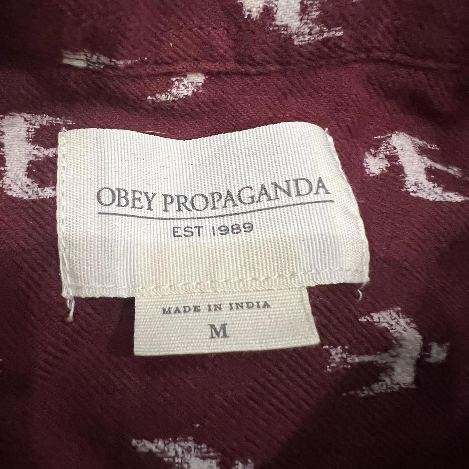 Obey Obey Propaganda Dove Marron Button Down Shirt Size US M / EU 48-50 / 2 - 4 Thumbnail