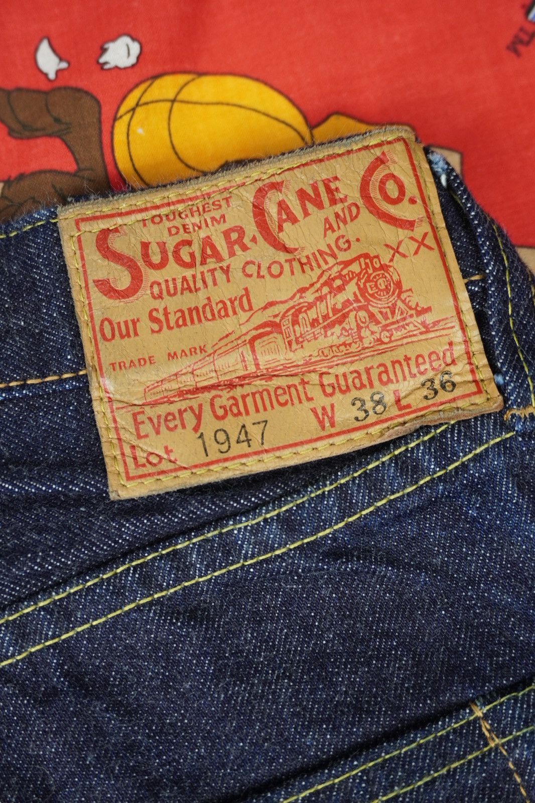Japanese Brand × Sugar Cane × Toyo Enterprises Vintage SugarCane Lot 1947 Denim Jeans 14oz Redline Selvedge Size US 35 - 7 Thumbnail