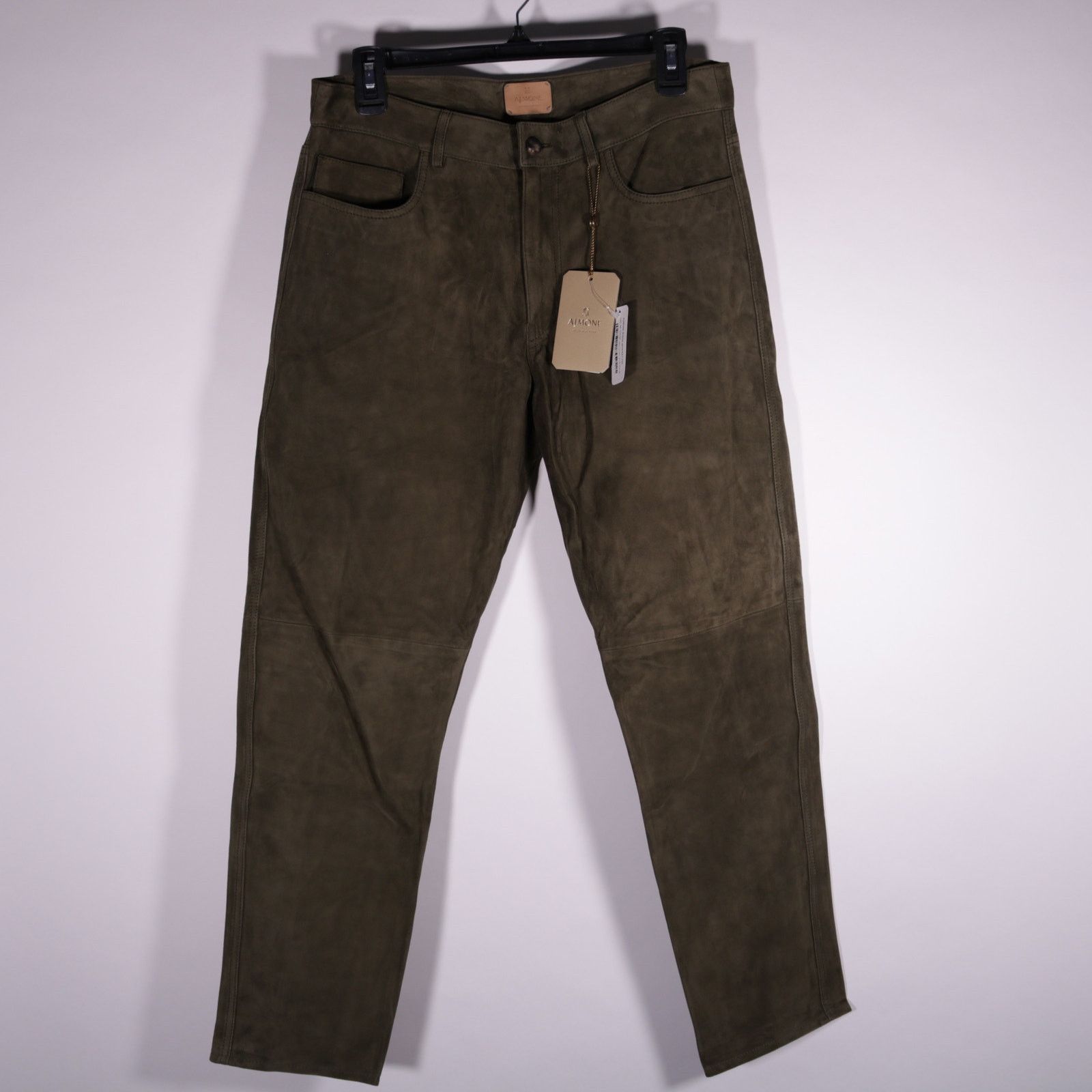 Brunello Cucinelli AJMONE Suede Nubuck Leather Pants Size 44 Brand New Size US 28 / EU 44 - 1 Thumbnail