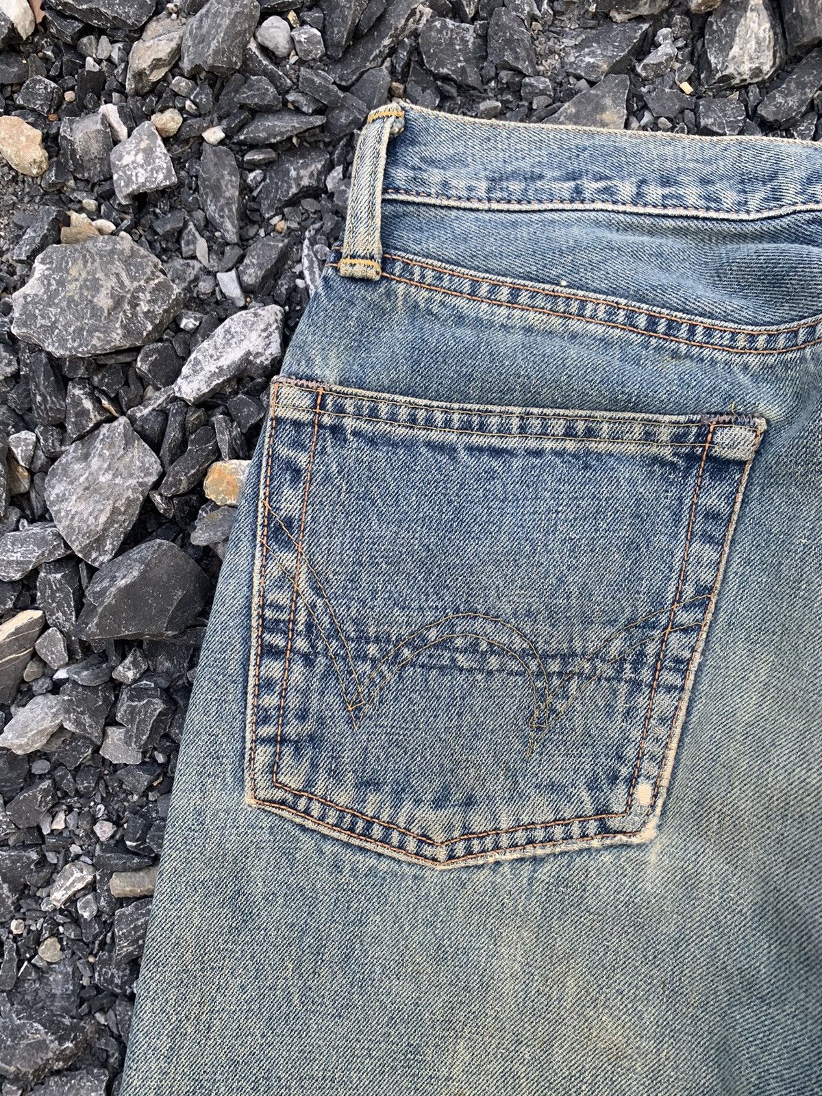 Kapital VINTAGE 505X SELVEDGE FADED JAPANESE DISTRESSED DENIM Size US 28 / EU 44 - 14 Thumbnail
