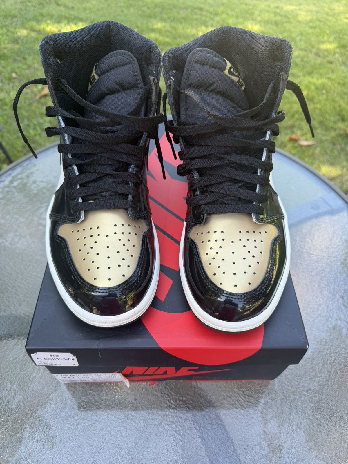Nike Air Jordan 1 Retro High OG NRG ‘Gold Toe’ 2018 Size US 10 / EU 43 - 4 Thumbnail
