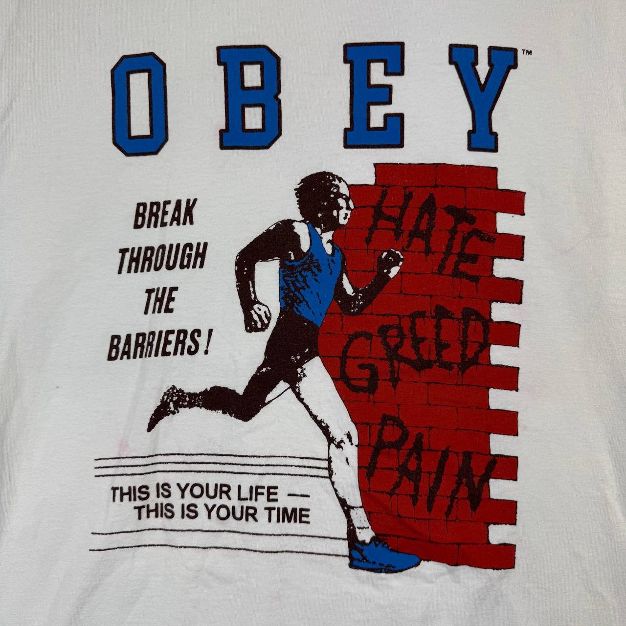 Obey Obey Graphic T-Shirt White Mens Size M Size US M / EU 48-50 / 2 - 3 Thumbnail