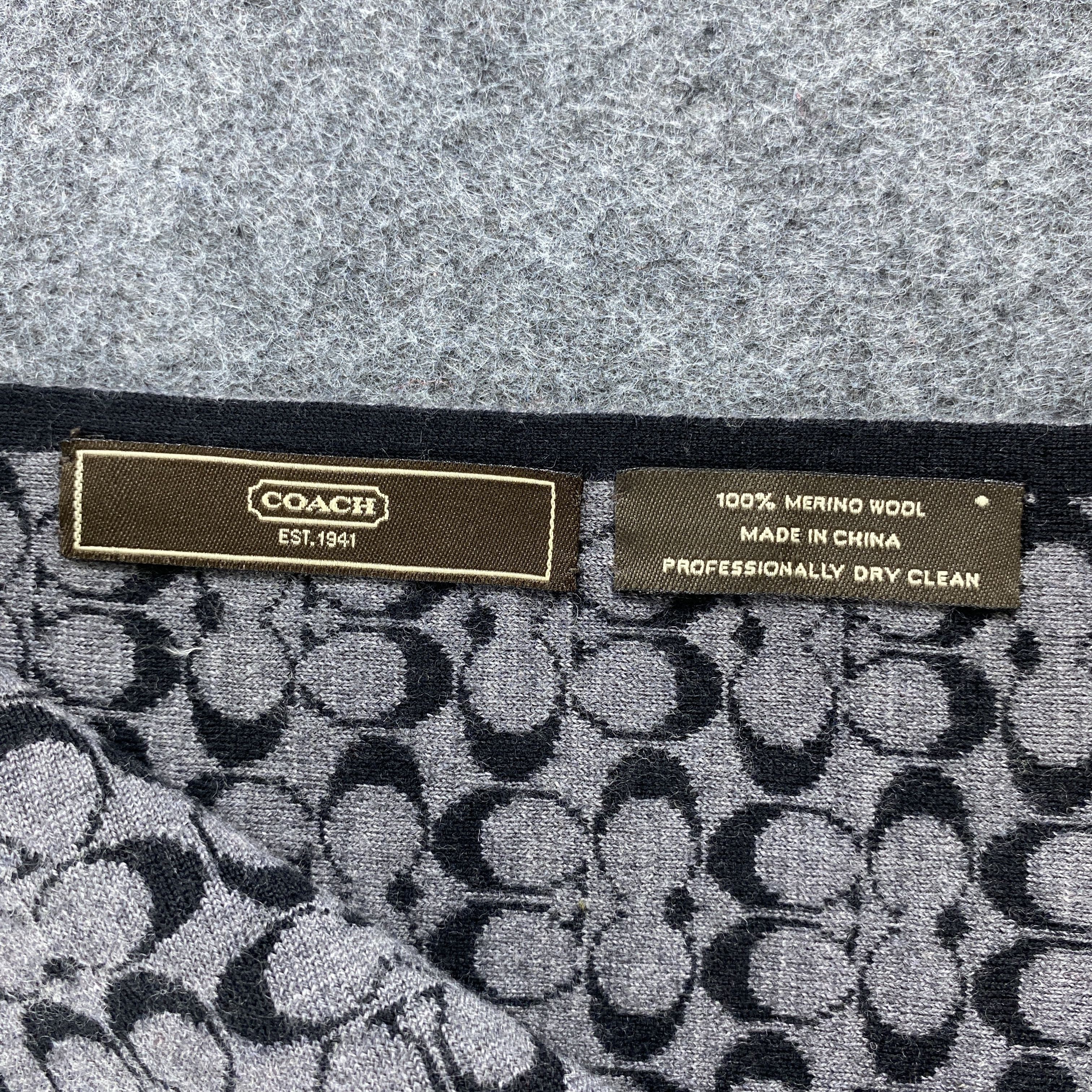 Coach × Vintage GF10651 Coach Silk Scarf Neck Wear Muffler Nova Check Size ONE SIZE - 2 Thumbnail