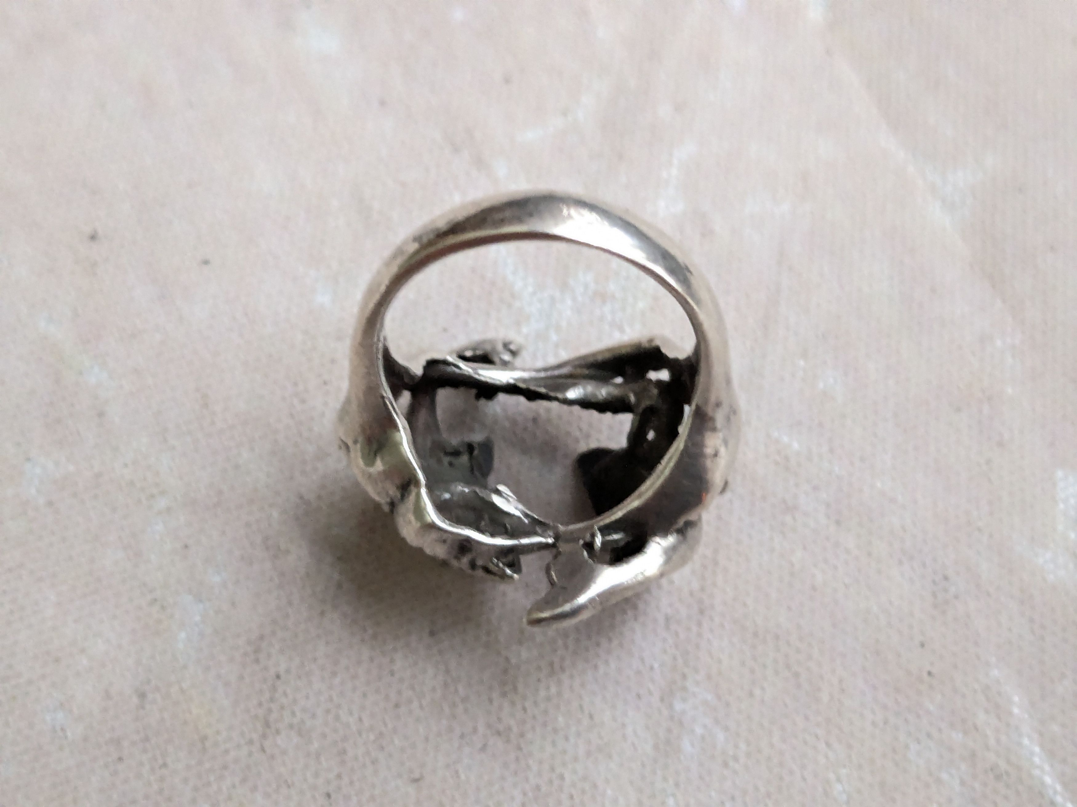 Sterling Silver Vintage Sterling Silver Ring Dolphin 5.75 Animal Size ONE SIZE - 8 Thumbnail