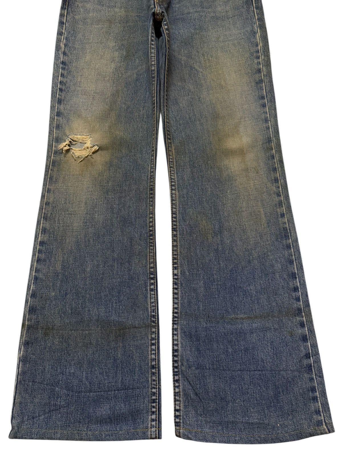 Levi's Vintage Japan 80s Levis 517 Mud Wash Distress Wide Leg Flare Size US 33 - 7 Thumbnail