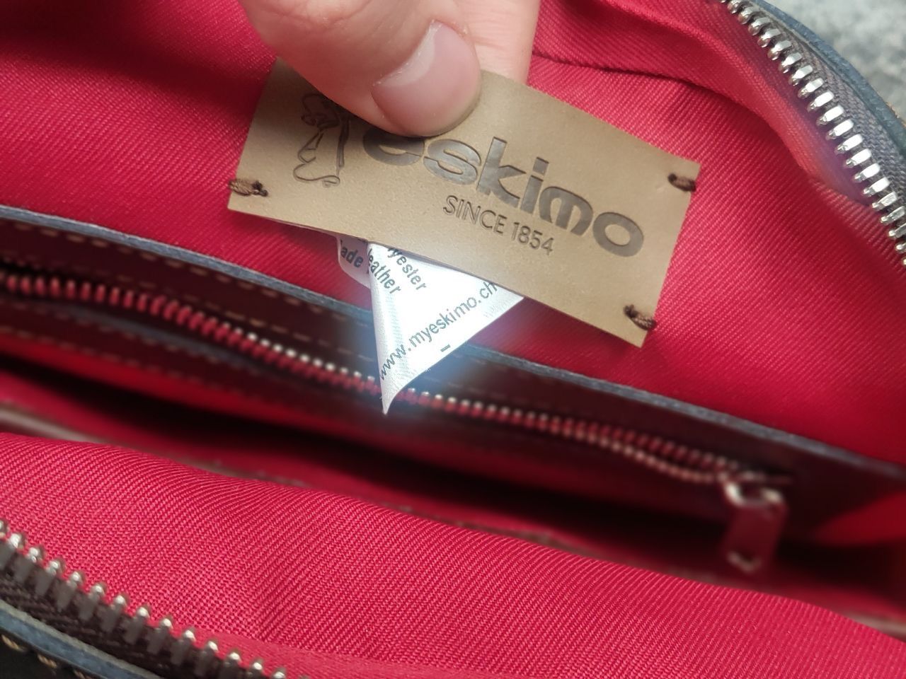 Vintage Eskimo woolen leather bag Swiss vintage Military Messenger Size ONE SIZE - 14 Thumbnail