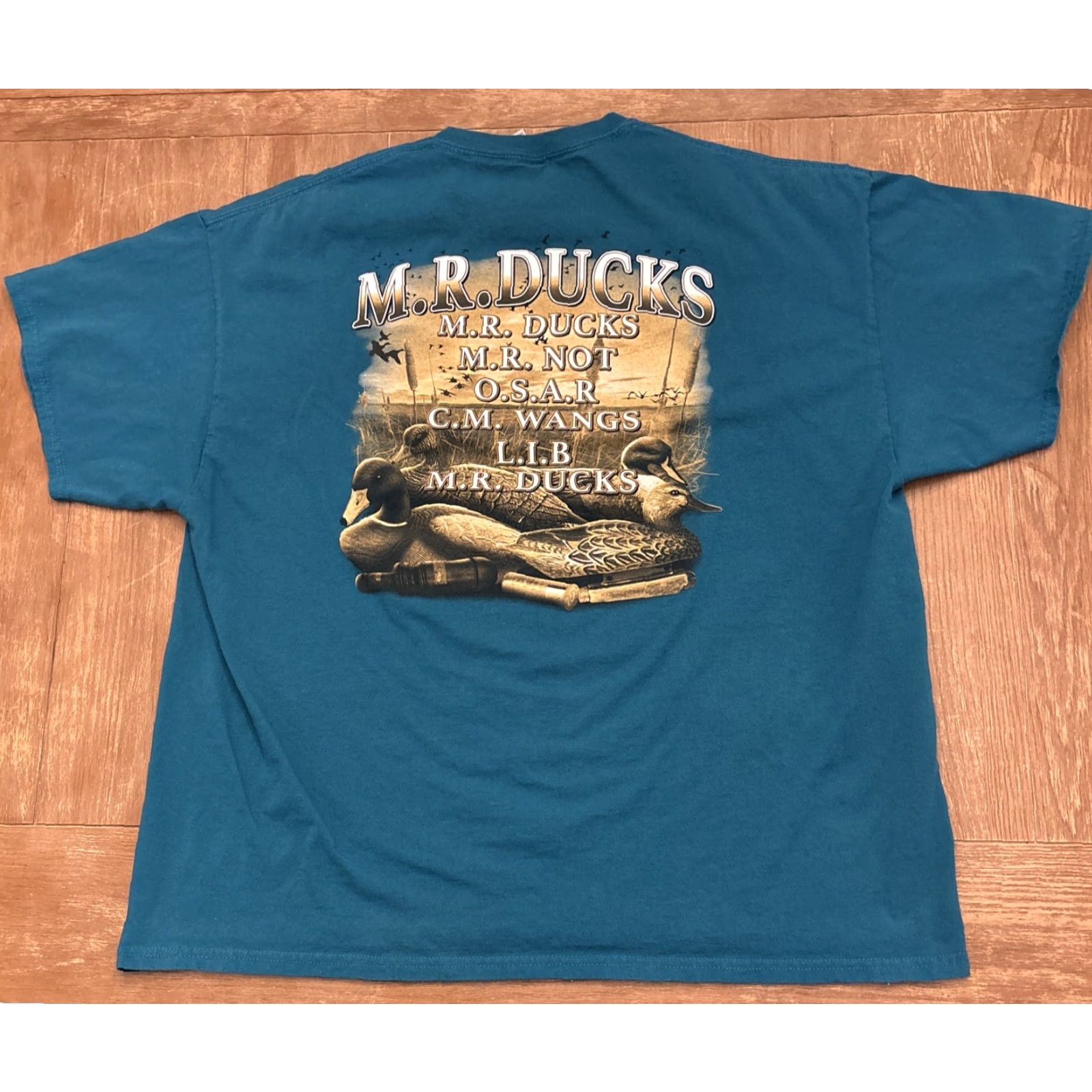 Vintage VINTAGE M.R. DUCKS T-Shirt Mallards Turquoise 2XL Mens Size US XXL / EU 58 / 5 - 4 Thumbnail