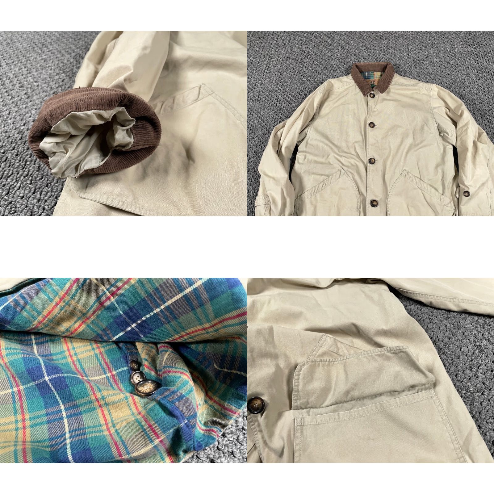 American Eagle Outfitters VINTAGE American Eagle Outfitters Plaid Chore Jacket Jacket Beige L Men's Large Beiges Military Outdoor Classic Preppy Retro Working Wear Casual Size US L / EU 52-54 / 3 - 9 Thumbnail