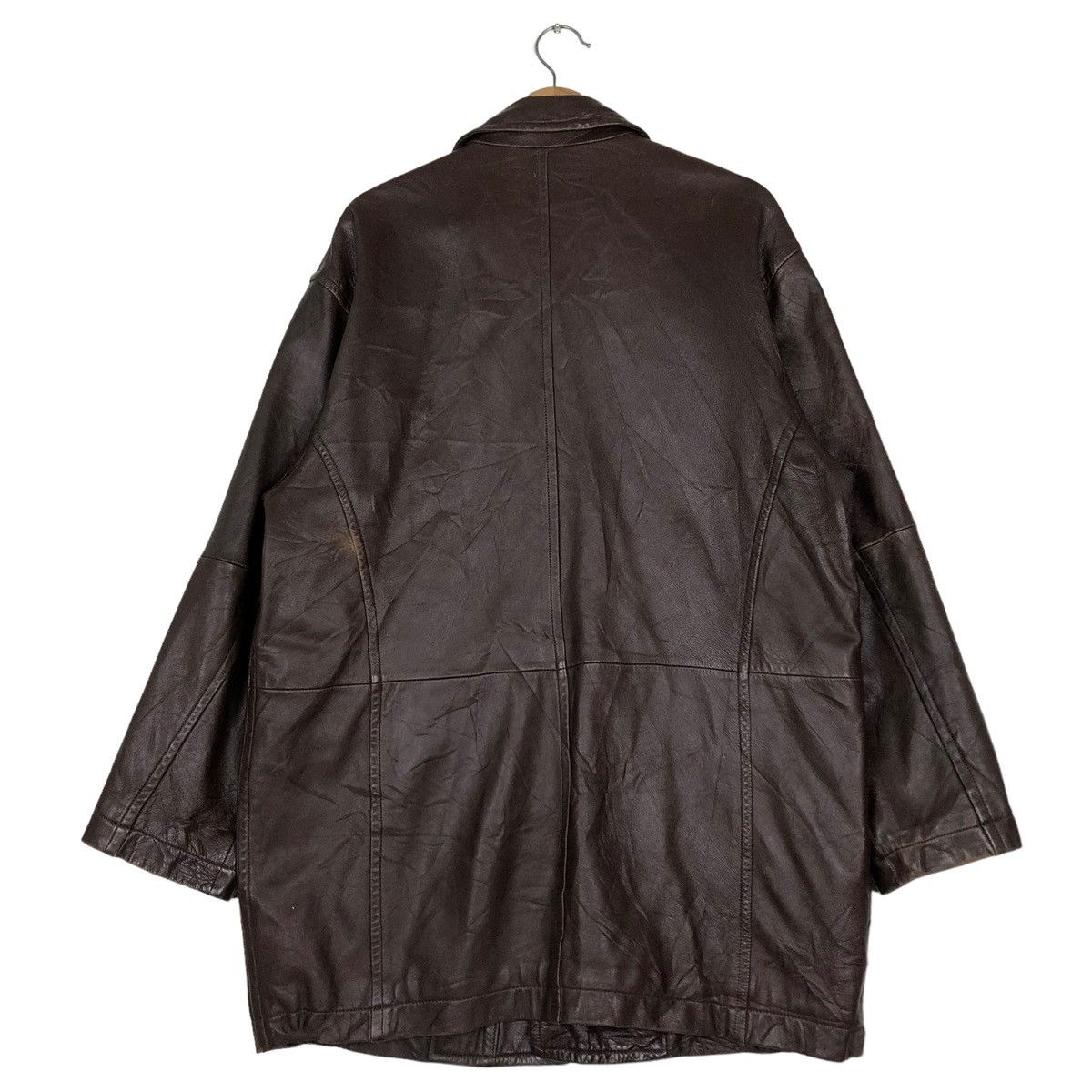 Issey Miyake 🔥VINTAGE BIKER LEATHER JACKET INTERMEZZO ISSEY MIYAKE Size US M / EU 48-50 / 2 - 8 Thumbnail