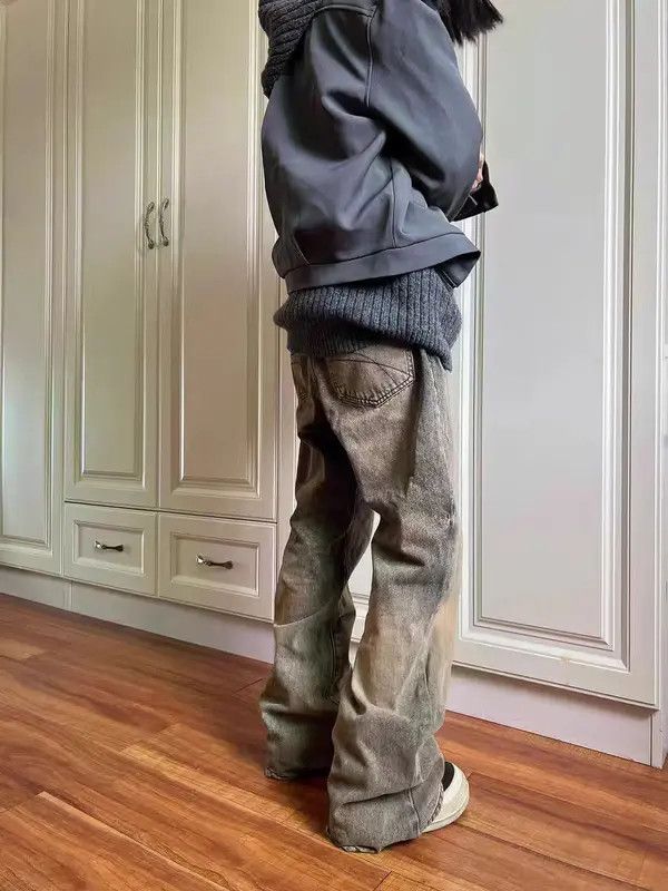 Japanese Brand Honoka x Kyono Vintage high street mud dyed baggy Y2K jeans Size US 31 - 7 Thumbnail