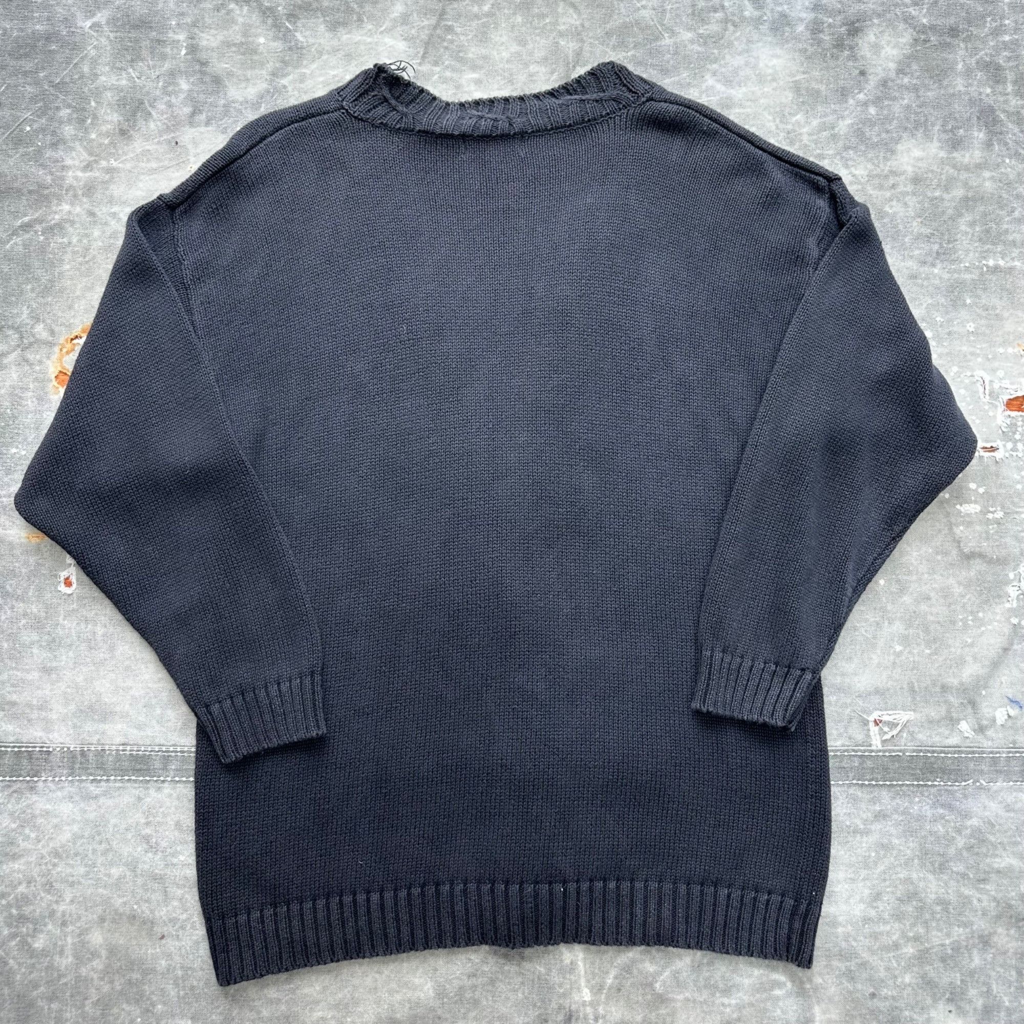 Vintage Vintage Black Knit Cardigan Sweater Honors Size US L / EU 52-54 / 3 - 2 Thumbnail