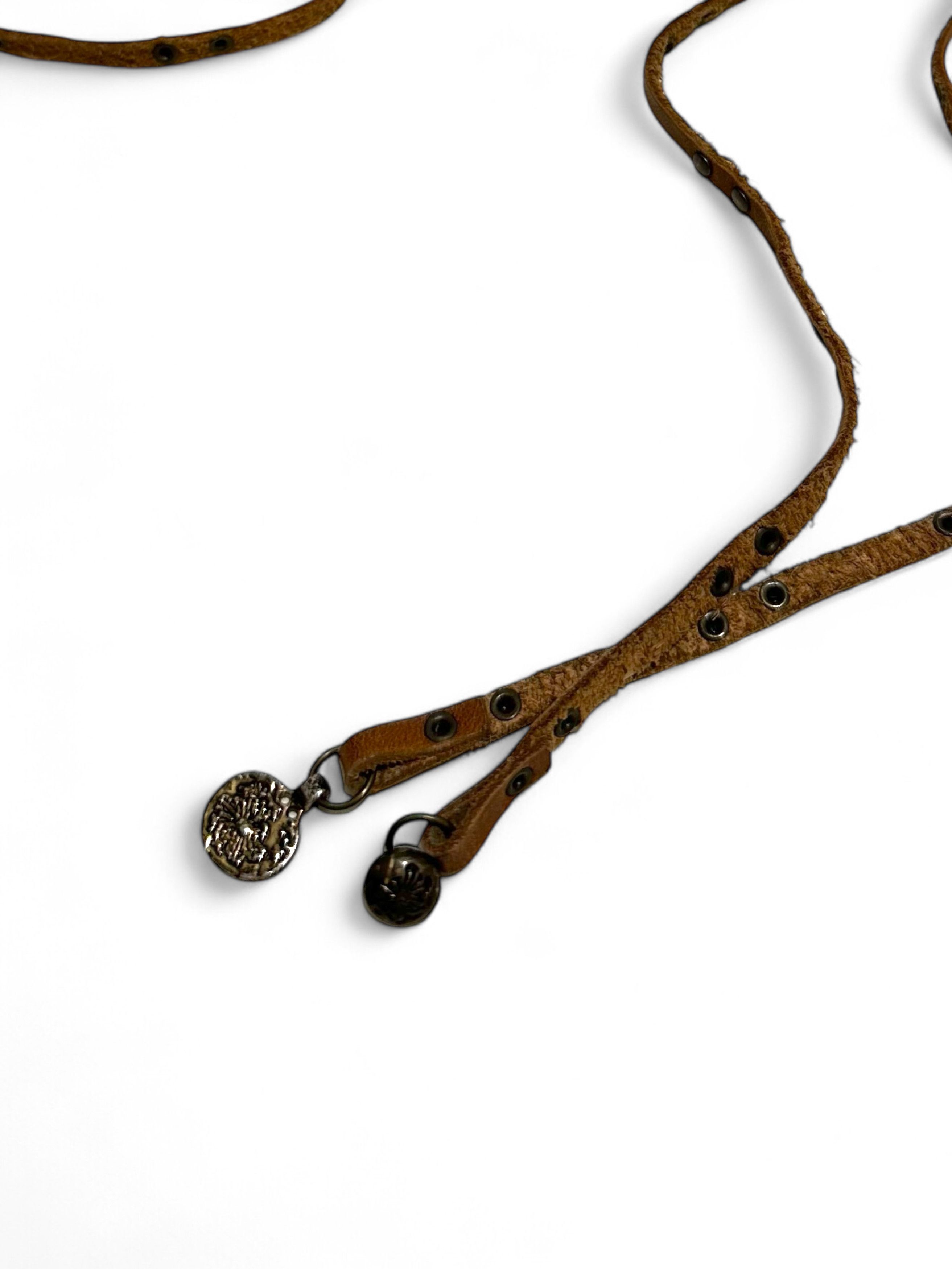 Maison Scotch × Scotch & Soda Maison Scotch Brown Lather Skinny Belt Lace Rope Size ONE SIZE - 2 Thumbnail