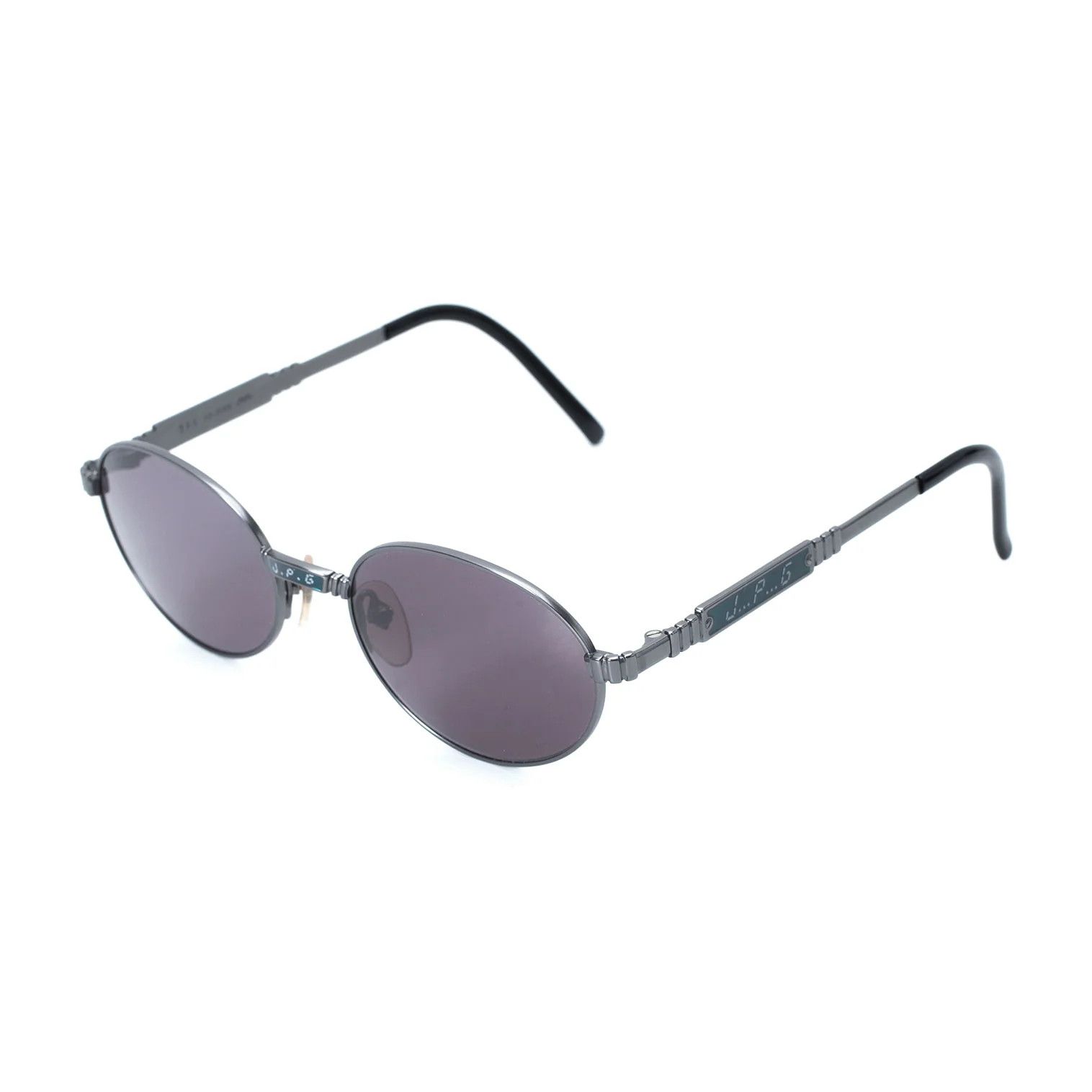 Jean Paul Gaultier Digital Font Oval Sunglasses in Blue Size ONE SIZE - 1 Thumbnail