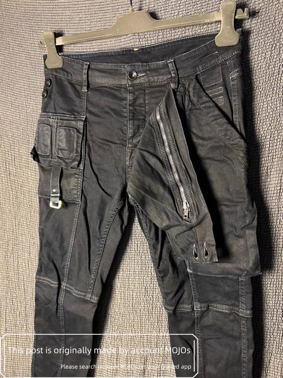 Rick Owens Sz 30 Rick Owens Drkshdw 19SS Waxed Biker Cargo Denim mojos3 Size US 30 / EU 46 - 4 Thumbnail